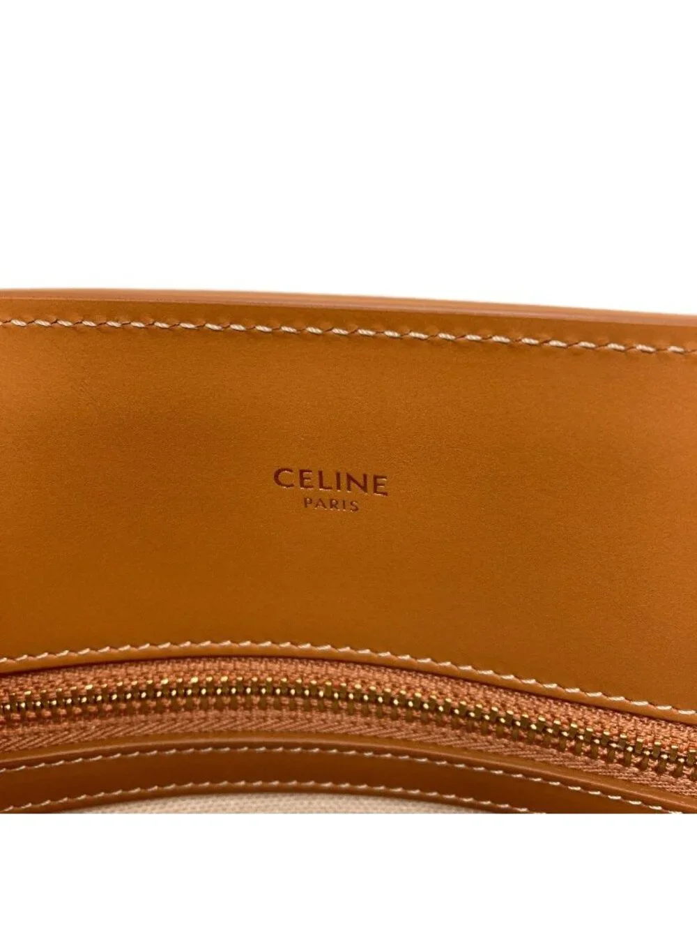 Celine Vertical Cover 2-Way Handbag Canvas Calf